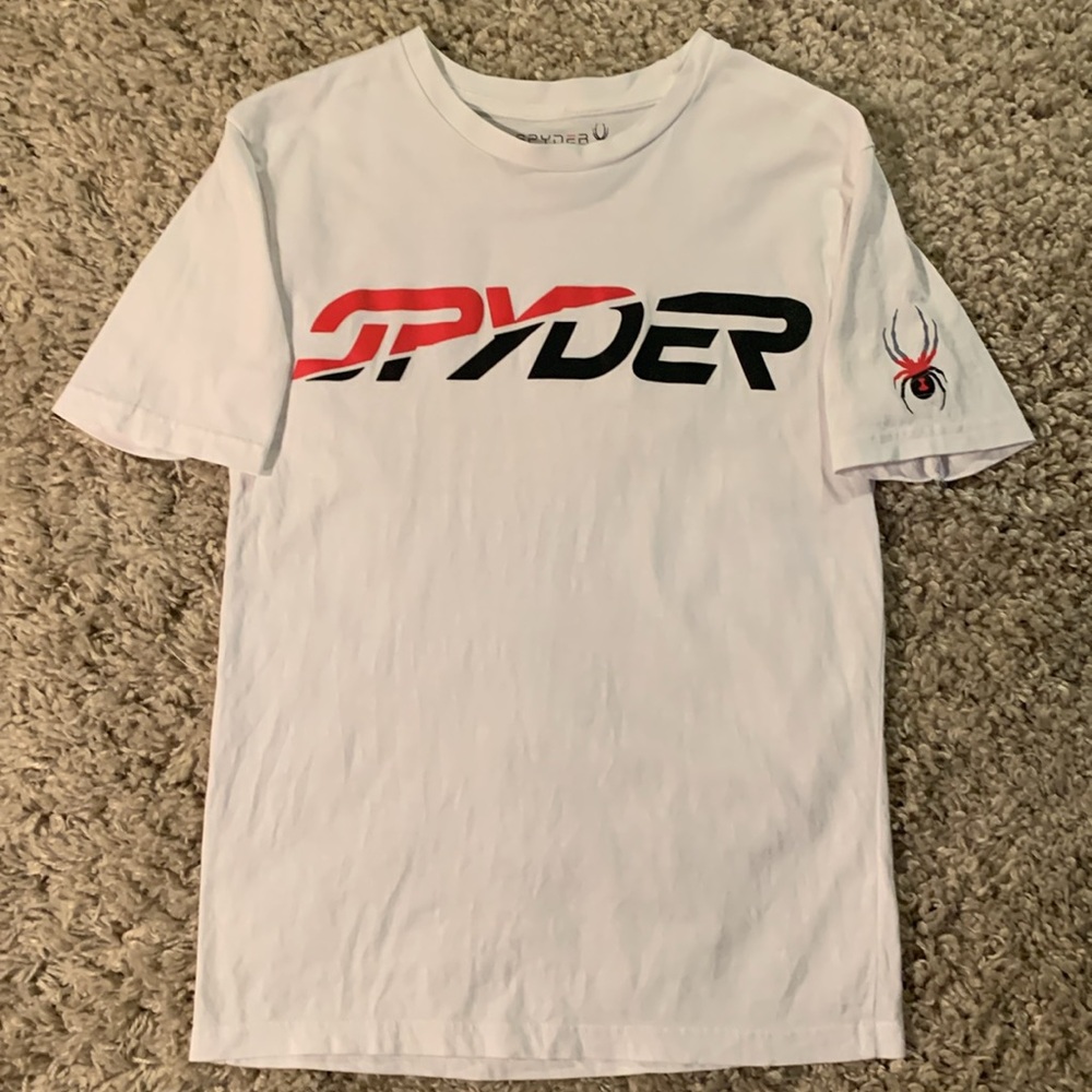 Spyder White T-Shirt and Black Swim Shirt/Rash Guard XL (14/16) children’s
